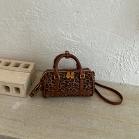 Sac bandoulière femme en similicuir, mini sac à main cylindrique, plusieurs couleurs disponibles, vente en gros usine