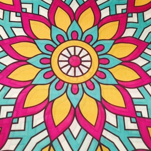 Véritable Grand Super Nouveau Modèle Tissu Africain Imprimé Cire Polyester Coton Voile Mixte Grandes Fleurs Tissu Designer pour Robe - Product Image 3