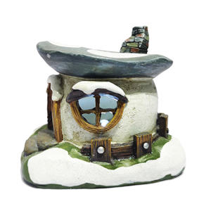 Resina hecha a mano gnome figuras <span class=keywords><strong>kawaii</strong></span> juguetes de jardín de hadas iluminado miniatura pájaro casas para elf - Product Image 1