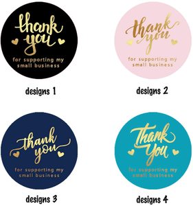 1.5 "Cảm Ơn Bạn Nhảy Nhổm Cho Doanh Nghiệp Nhỏ Dán Với <span class=keywords><strong>4</strong></span> Thiết Kế Vòng Dán Nhãn Cho Thiệp Chúc Mừng, Hoa Bó Hoa - Product Image 2