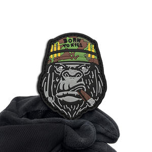 Parche de PVC con Gorila en Relieve 3D, Estilo Punk, Resistente al Agua y Ecológico, Born to Kill - Product Image 5