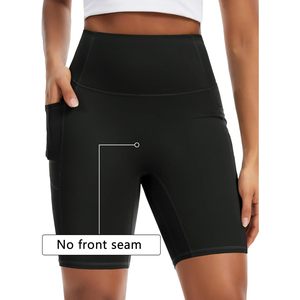 Shorts de yoga taille haute pour femme FOXA, 5 pouces, avec poches, extensibles, froncés, effet push-up - Product Image 5