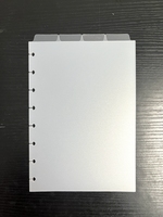 Diviseur de Page vierge à 8 disques, 4 onglets supérieurs, diviseur de Page en plastique de taille A5