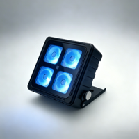 Projecteurs LED sans fil 4x20W à batterie, étanches IP65, IR4 RGBWAUV, pour mariages, DJ, parcs et fêtes