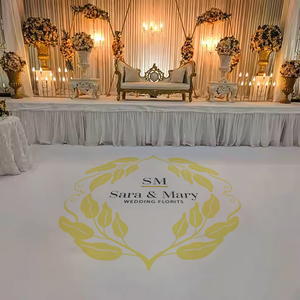 Rouleau de <span class=keywords><strong>vinyle</strong></span> <span class=keywords><strong>PVC</strong></span> autocollant imprimable sur mesure, blanc brillant, pour sols de danse de mariage, hôtels, fêtes, matériaux d'affichage résistants aux UV et à l'eau - Product Image 3