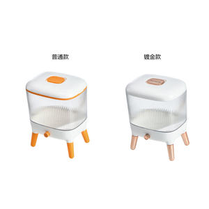 ถังเก็บข้าวเคลือบทอง 20 ต้า ทรงกระบอก ฝาปิดแบบพลิก ปิดสนิท กันความชื้น ภาชนะสำหรับห้องครัว - Product Image 5