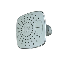 Produit phare : Robinet de salle de bain finition chromée 100x100mm avec pommeau de douche pluie et brume pour toilettes et salles de douche d'hôtel, installation facile