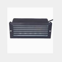 Applique murale led encastrée pour l'extérieur, IP65, noir mat, rectangulaire pour l'extérieur, éclairage d'escalier