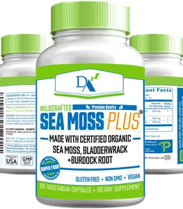 Fabricante Sea Moss 3000mg Cápsulas de mezcla multimineral de aceite de semilla negra para la salud de todo el cuerpo