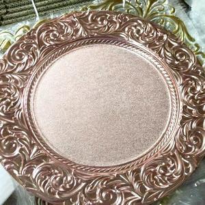 Tapis de plaque de banquet de fête haut de gamme de style dentelle française super brillante 2022 conception personnalisée de marque géante de style européen - Product Image 3