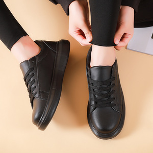 <span class=keywords><strong>Scarpe</strong></span> Casual da <span class=keywords><strong>Donna</strong></span> <span class=keywords><strong>con</strong></span> Logo Personalizzato, Sneakers Bianche e <span class=keywords><strong>Nere</strong></span> <span class=keywords><strong>con</strong></span> Lacci, <span class=keywords><strong>Suola</strong></span> Spessa, <span class=keywords><strong>Scarpe</strong></span> Sportive per Camminata e Corsa - Product Image 4