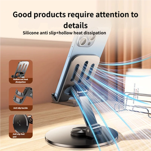 ที่วางโทรศัพท์แบบหมุนได้ 360 องศา ที่วางโทรศัพท์มือถือแบบปรับได้ ที่วางแท็บเล็ตตั้งโต๊ะ ที่วางโทรศัพท์โลหะ สำหรับไลฟ์สด Tiktok - Product Image 6
