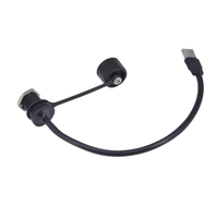 Connecteur étanche USB C 5 broches personnalisé, connecteur femelle USB C type C mural IP68 avec câble