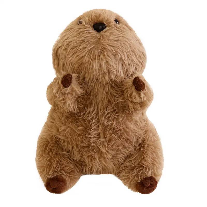 Venta caliente realista lindo pelo largo nutria de mar decoración del hogar relleno simulación océano peluche juguete esponjoso niños calmante muñeca