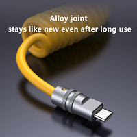 Câble de données USB-C TENWIN Factory Trendy Products coloré blanc printemps 1M, charge rapide, facile à ranger pour Iphone16/17