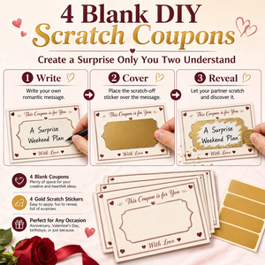 Libro de Cupones Románticos Personalizados para Rascar, <span class=keywords><strong>24</strong></span> Cupones de Amor con Tarjetas DIY y Recompensas Ocultas, Regalo para Novio o Esposo - Product Image 3