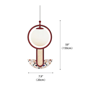 Lampe à <span class=keywords><strong>Suspension</strong></span> en métal noir, design contemporain, verre blanc, <span class=keywords><strong>Terrazzo</strong></span>, luminaires suspendus pour salon, Bar - Product Image 4