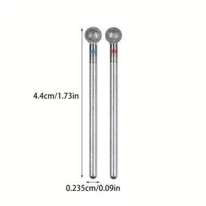 1PC/2/4PCS 5mm Small Round Head Nail <b>Drill</b> <b>Bits</b> Diamond Cuticle Clean Ball Head Nail <b>Bits</b> for Electric Cuticle Detail Rotary - Product Image 4