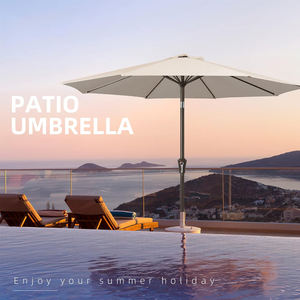 Sombrilla de Jardín Plegable con Logotipo Personalizado, Protección UV50+, Parasol con Flecos para Uso Comercial en Cafeterías - Product Image 5