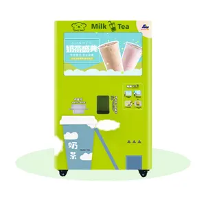 Grand retour d'information 220V 50/60HZ Machine à glace au thé au lait Distributeur automatique de thé au lait Boba