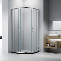 Cabine de douche d'angle à prix imbattable, avec douche à jet direct et porte coulissante, design moderne