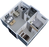 Maison conteneur extensible à double aile de 20 pieds et 40 pieds, préfabriquée et pliable, pour habitation, bureau, camping ou villa