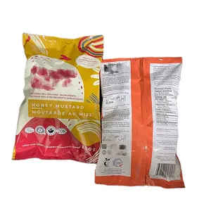 Custom Biodegradable aluminum foil Compostable Plastic Flat Bottom Coffee Potato Chip Pouch Packaging Bags