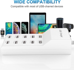 10 cổng <span class=keywords><strong>USB</strong></span> sạc trạm 50 Wát 10 cổng máy tính để bàn <span class=keywords><strong>USB</strong></span> đa sạc <span class=keywords><strong>USB</strong></span> Trạm Sạc cho điện thoại thông minh - Product Image 2