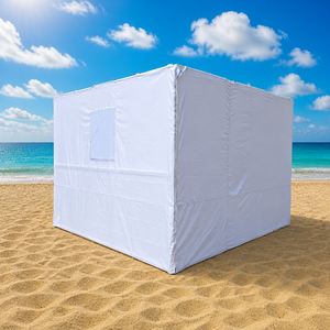 Sukkah carrée blanche 10x10 pieds pour festival juif, rassemblement familial, cour, jardin, cadre en acier casher, Oxford imperméable - Product Image 5