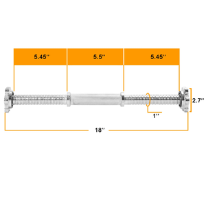 Barre d'haltères droite en acier chromé de 1,2 m/47 pouces avec colliers étoile, diamètre 25-30 mm, pour usage domestique - Product Image 4