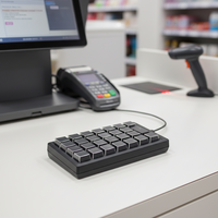 Clavier POS LIFPOS 24 touches entièrement programmable, mécanique, avec touches Cherry MX pour système de point de vente