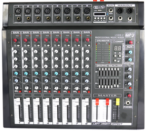 Consola mezcladora de Audio Digital Echo Power profesional 8 <span class=keywords><strong>canales</strong></span> 350W <span class=keywords><strong>amplificador</strong></span> alimentado procesador de sonido incorporado - Product Image 5