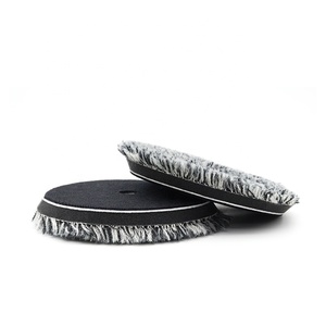 CR japon Offre Spéciale chèvre DA laine tampon de polissage 5 pouces coupe <span class=keywords><strong>voiture</strong></span> soins noir laine tampons de polissage - Product Image 1