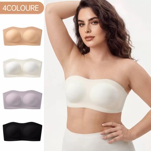 Soutien-gorge sans bretelles grande taille pour <span class=keywords><strong>femme</strong></span>, antidérapant, confortable, sans couture, pour poitrines généreuses, et brassière tube petite taille pour fêtes et mariages - Product Image 1