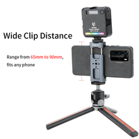 Support de téléphone de bureau flexible en métal personnalisé avec pince universelle pour smartphone, adaptateur de montage sur trépied et griffe porte-accessoire