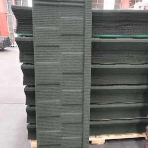 अपार्टमेंट रंगीन शिंगल निर्माण सामग्री के लिए पत्थर लेपित छत टाइल निर्माण सामग्री स्टील धातु फ्लैट छत शीट पत्थर लेपित छत टाइल - Product Image 3