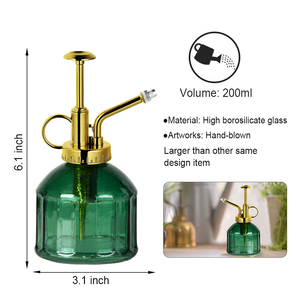 Vaso d'<span class=keywords><strong>acqua</strong></span> in stile bottiglia di <span class=keywords><strong>vetro</strong></span> Color menta piante <span class=keywords><strong>vetro</strong></span> Mister TG314 Vintage Spray pompa spruzzatori giardino verde pompa decorazione - Product Image 5