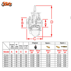<span class=keywords><strong>Carburador</strong></span> de Alta Calidad de 28mm 30mm 32mm 34mm para Motocicleta de Cross, Motocicleta, Scooter, ATV, Quad - Product Image 2