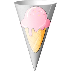 กระดาษห่อไอศกรีมแบบใช้ครั้งเดียวสำหรับถ้วยขนมหวานแบบผนังเดียว - Product Image 1