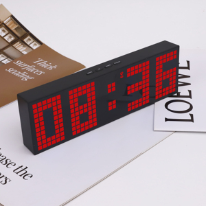Horloge numérique de bureau en gros avec minuteur compte à rebours/affichage de la température, fonction Snooze, calendrier - Horloge LED murale/de table - Product Image 4