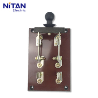 Interruptor Desconectador de Fusibles Monofásico de Doble Cable HS11B-400A/28 2P, Interruptor de Inversión de Doble Vía, Doble Alimentación, Cobre, 50Hz, China