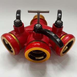 Nouveau distributeur d'eau et de feu avec 3 sorties, <span class=keywords><strong>force</strong></span> de soupape de 74,5 N, ZL104 et alliage d'aluminium 6061, nouveau style de distributeur d'eau à trois voies - Product Image 1