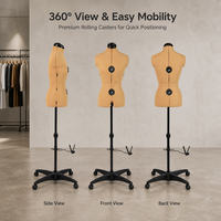 Mannequin de couture ajustable en ABS kaki pour femme adulte, idéal pour tailleur et couturière