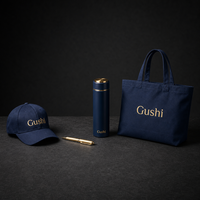 Ensemble cadeau d'entreprise de luxe personnalisé avec logo : Sac fourre-tout en toile marine, casquette de baseball, stylo métallique, gobelet isotherme – Vente en gros pour offres promotionnelles
