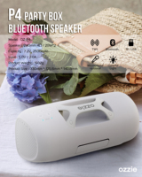 Enceinte Bluetooth portable étanche IPX4 avec haut-parleurs 40W, prise en charge TWS Stéréo, TF, USB, AUX, appels mains libres et LED pour extérieur, maison et fêtes