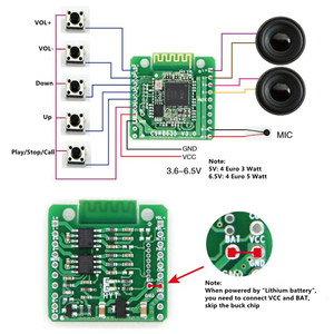 Bộ Khuếch Đại Tai Nghe Loa Taidacent Bộ Thu Âm Thanh 5V Ble AMP Board CSR8635 Mô-đun 5W 5W BLE Bộ Khuếch Đại - Product Image 3