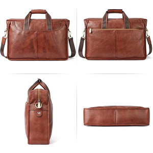 Bolso <span class=keywords><strong>de</strong></span> negocios <span class=keywords><strong>de</strong></span> cuero genuino para hombres, maletín <span class=keywords><strong>de</strong></span> trabajo <span class=keywords><strong>de</strong></span> 17 pulgadas para ordenador portátil - Product Image 2