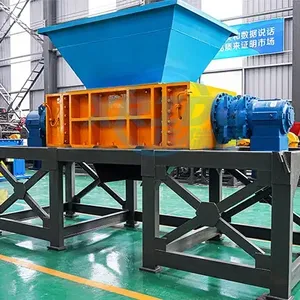 Double shaft shredding machine Waste scrap Crusher Plastic iron Aluminum metal shredder for industrial waste and domestic scrap