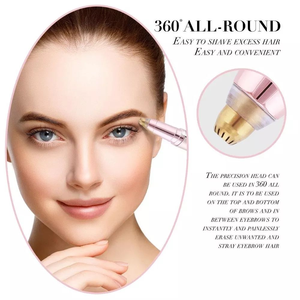 Tondeuse à sourcils électrique, maquillage, batterie, ABS, <span class=keywords><strong>appareil</strong></span> d'épilation sans douleur pour les poils du visage, pour femmes, épilateur - Product Image 3
