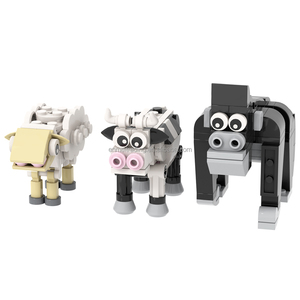 Lindo Juego de Bloques de Construcción de Animales Miniatura: <span class=keywords><strong>Cocodrilo</strong></span>, Pingüino, Vaca, Tortuga, Conejo, <span class=keywords><strong>Orangután</strong></span>, Oveja, Abeja, Gallina, Juguetes para Niños MOC3040 - Product Image 6